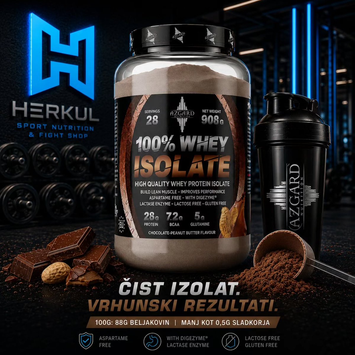 FidelaStinaw2's tweet photo. One of the purest isolates on the market! When only the best will do, choose AZGARD 100% Whey Isolate
• 88 g of protein per 100 g
• Less than 0. 5 g of sugar per 100 g
• Lactose-free
• Gluten-free
• With DigeZyme® enzymes for easier digestion https://t.co/JAnPBpHTl5