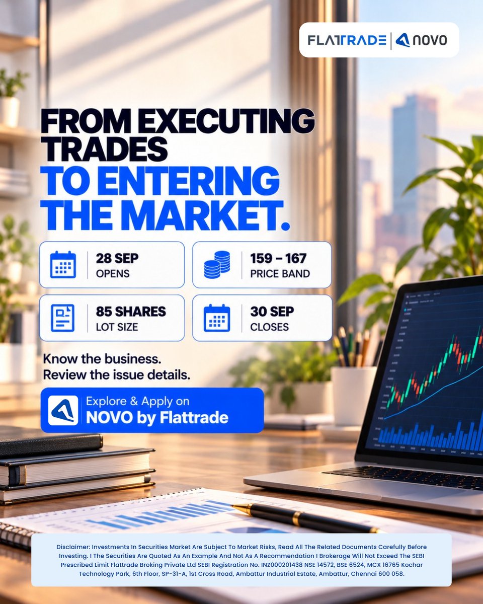 Flattradein's tweet photo. Shah Investor's Home IPO
A retail broking company offering equity and derivatives brokerage, along with mutual fund distribution, margin funding and stock lending services.
Apply: https://t.co/n2aGMGzlER
#ShahInvestorsHomeIPO #flattrade #novo #IPO #zerobrokerage https://t.co/SVPx4P2NhN