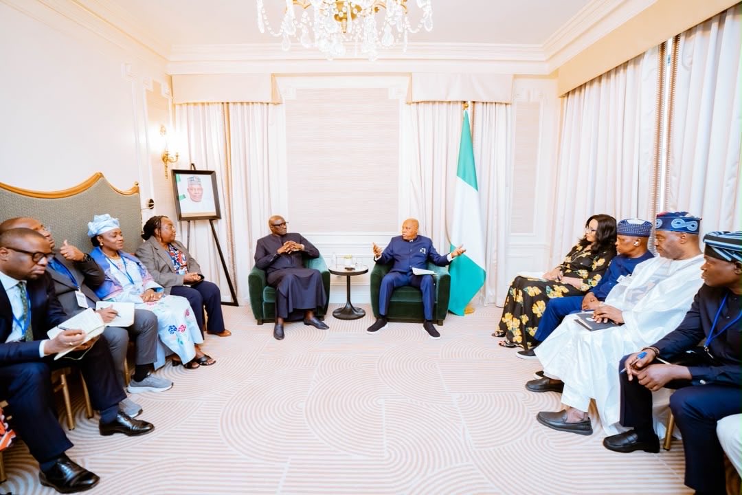 officialSKSM's tweet photo. The Vice President, Senator @KashimSM, has urged the new leadership of the ECOWAS Commission (@ecowas_cedeao) to prioritise regional unity and integration to advance the progress of the sub-region’s people and economy.

This, he said, can be achieved by building bridges of friendship and promoting programmes and policies that will significantly impact the lives and livelihoods of people across the sub-region.

Senator @KashimSM stated this on Friday in New York, United States, when he granted audience to a delegation from the ECOWAS Commission, led by its new President, General Birame Diop (rtd), on the margins of the 81st Session of the United Nations General Assembly (UNGA).

Specifically, he implored the new leadership of the sub-regional body to take private sector participation seriously in the execution of the Lagos-Abidjan Highway project.

“Beyond your administrative duties, your leadership of the Commission must make deliberate efforts to build bridges of friendship across the sub-region. ECOWAS should be at the forefront of our engagement with emerging blocs in the area, such as the Alliance of Sahel States (AES).”