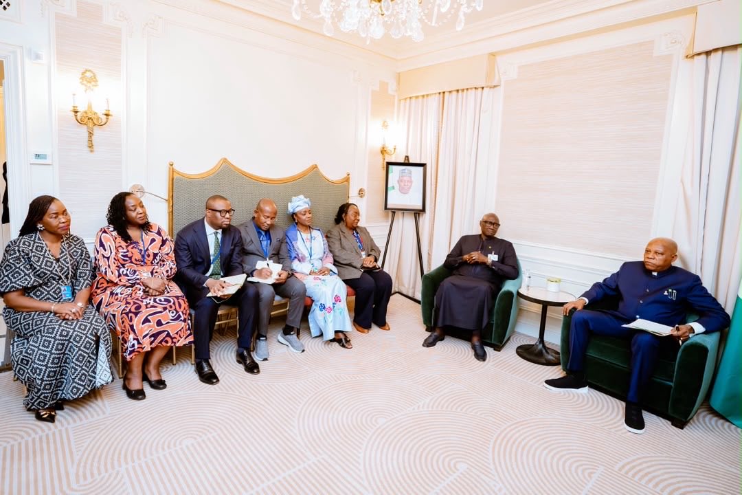 officialSKSM's tweet photo. The Vice President, Senator @KashimSM, has urged the new leadership of the ECOWAS Commission (@ecowas_cedeao) to prioritise regional unity and integration to advance the progress of the sub-region’s people and economy.

This, he said, can be achieved by building bridges of friendship and promoting programmes and policies that will significantly impact the lives and livelihoods of people across the sub-region.

Senator @KashimSM stated this on Friday in New York, United States, when he granted audience to a delegation from the ECOWAS Commission, led by its new President, General Birame Diop (rtd), on the margins of the 81st Session of the United Nations General Assembly (UNGA).

Specifically, he implored the new leadership of the sub-regional body to take private sector participation seriously in the execution of the Lagos-Abidjan Highway project.

“Beyond your administrative duties, your leadership of the Commission must make deliberate efforts to build bridges of friendship across the sub-region. ECOWAS should be at the forefront of our engagement with emerging blocs in the area, such as the Alliance of Sahel States (AES).”