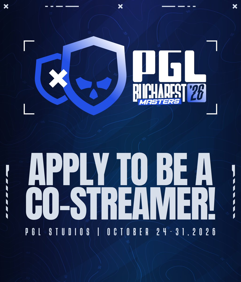 pglesports's tweet photo. 🏛️ Want to co-stream PGL Masters Bucharest 2026? 🇷🇴

🔗 Apply here: https://t.co/Qh4couR9X6 📝

⚠️ English-language streamers only

💥PGL Masters Bucharest 2026
📅 Oct 24-31
📍 PGL Studios, Bucharest
💰 $1.25M 
🎮 16 teams

#PGLMasters https://t.co/oDh4tonJ86