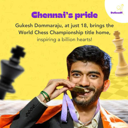 ManviGoutam's tweet photo. 18-year-old Gukesh Dommaraju has become the youngest-ever Chess World Champion. 👏👏 https://t.co/YW2gMk2WgU