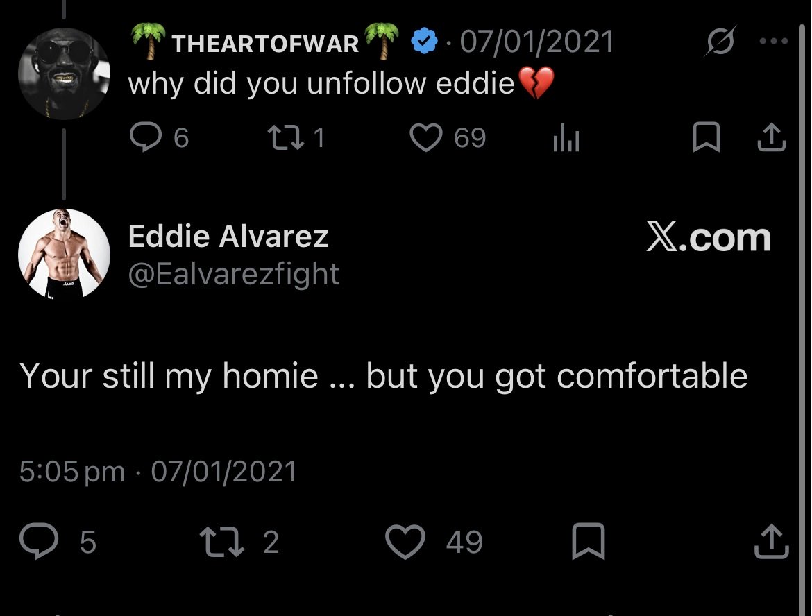 _MMAMindset's tweet photo. @TheArtOfWar6 💔 https://t.co/OSlHVpXZfN