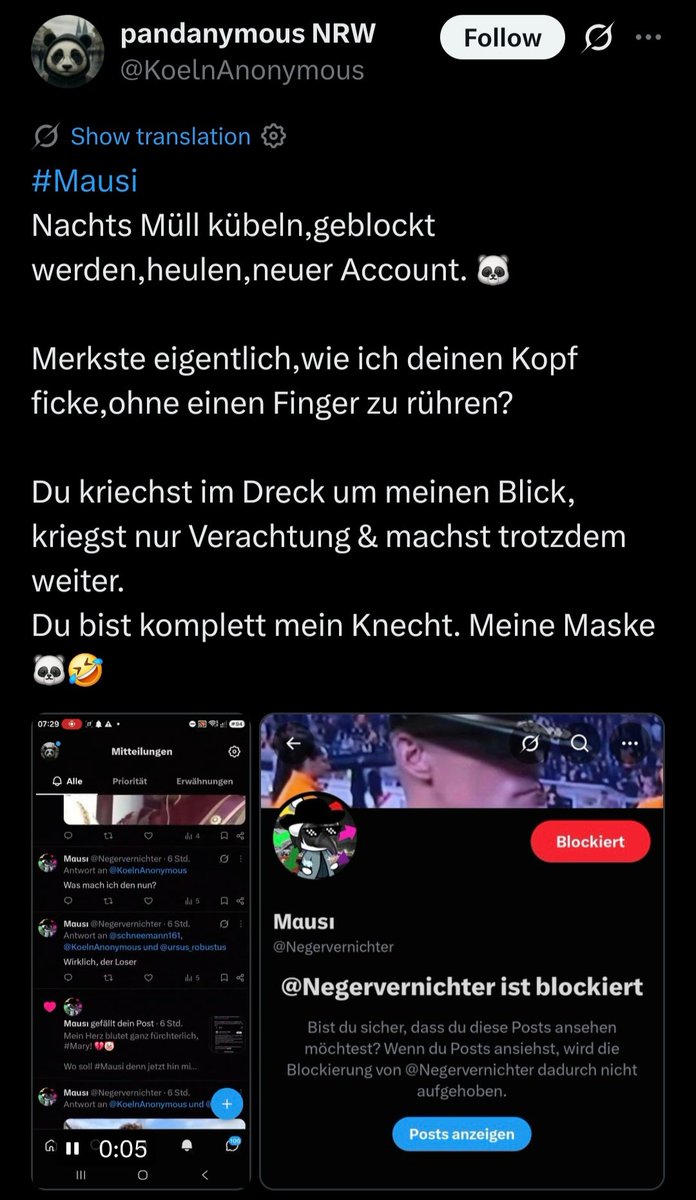 Negervernichter's tweet photo. Absolut Legendär, weiter so Tanja, wir sind 1 Gutes Team

https://t.co/B6wMlz16zt https://t.co/KWgCAF8UHy