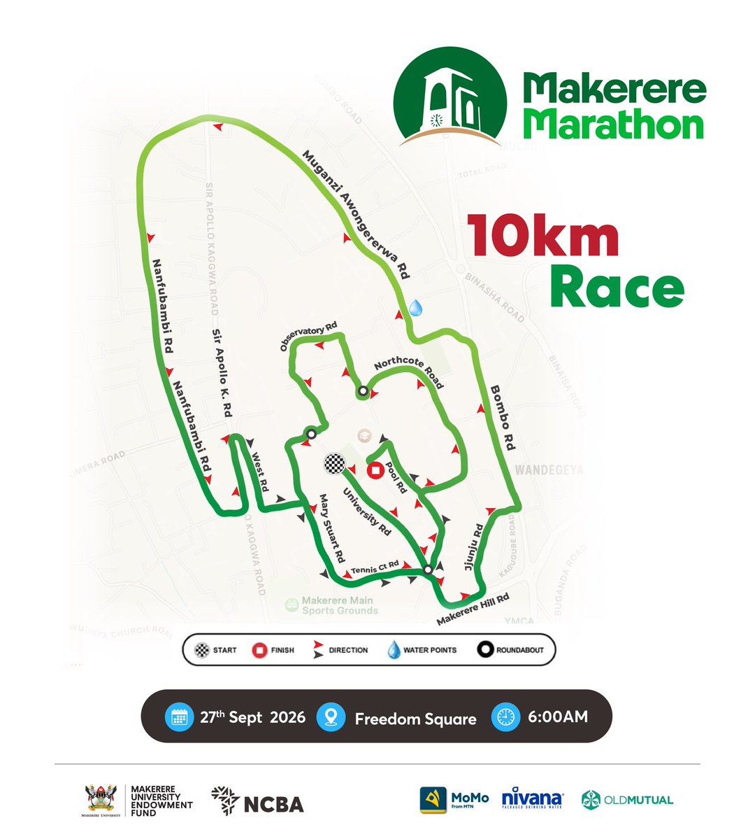 MakGuild's tweet photo. A race for everyone, a campus for everyone.

The official Makerere Marathon routes are out, featuring a dedicated 3km Wheelchair Race.

Find your route, prepare your strategy, and let’s run for a fully inclusive Makerere! ✊🏽 https://t.co/KIKiR0kESH