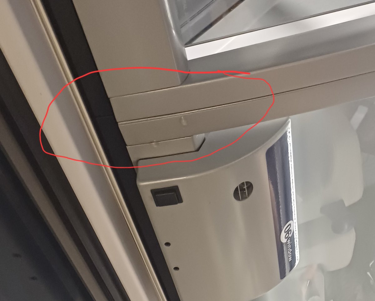 RadiationSloth's tweet photo. @TPExpressTrains  On 10.11 from shf to man. Water suddenly starts gushing onto tables of seats c6 &amp; c9 from framework of luggage rack - photo shows later on.  Table drenched! Can't get to conductor or toilet for more tissues as you've only put 3 carriages on and train is rammed. https://t.co/CXKMYTD2m4