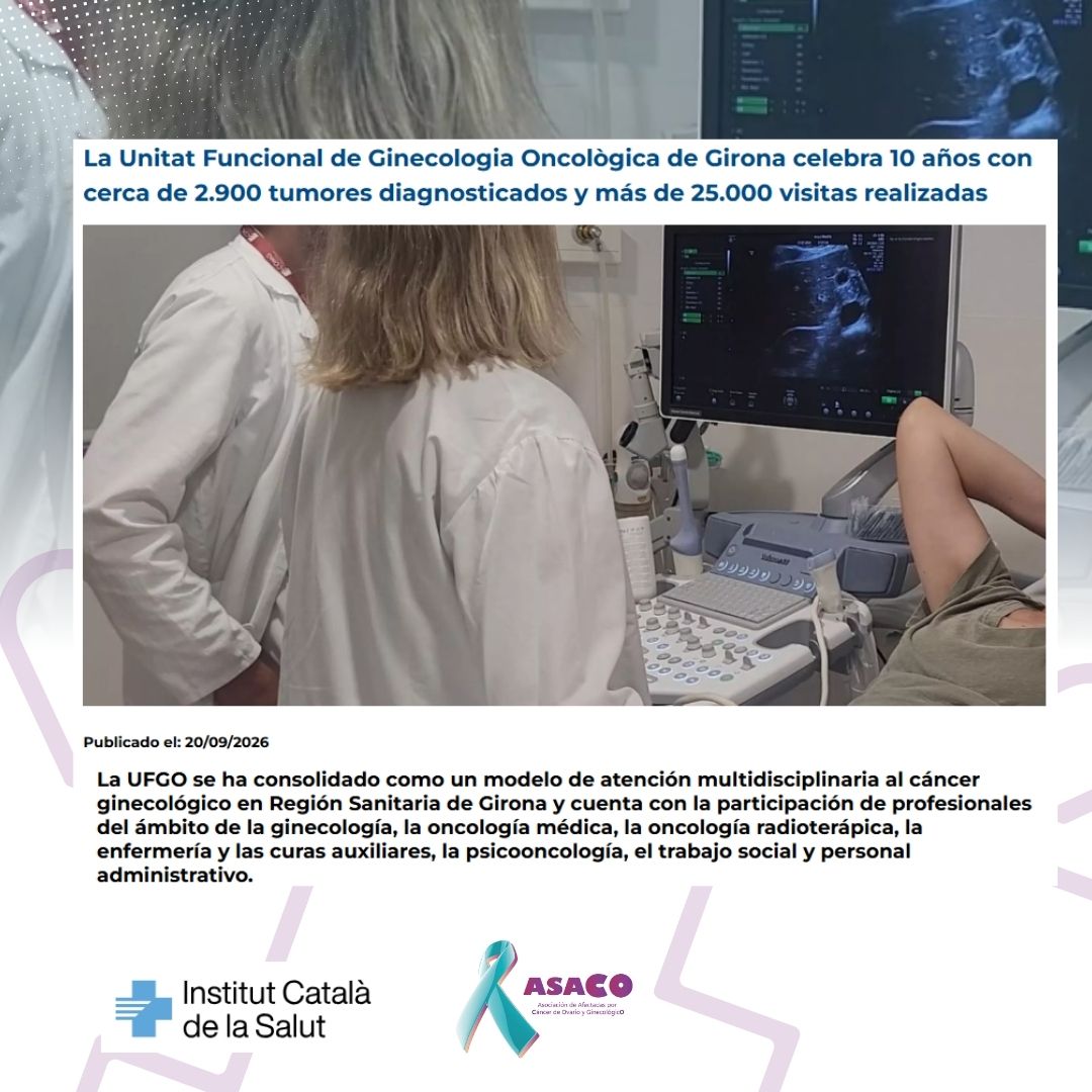 asociacionASACO's tweet photo. 💜La Unitat Funcional de Ginecologia Oncològica (UFGO) de Girona celebra sus 10 años de trayectoria, una década de atención multidisciplinar en la que se han realizado más de 25.000 visitas.

🤝Desde ASACO participamos en este encuentro  @ICO_oncologia 

#ASACO #Girona https://t.co/aXtLx8k4z4