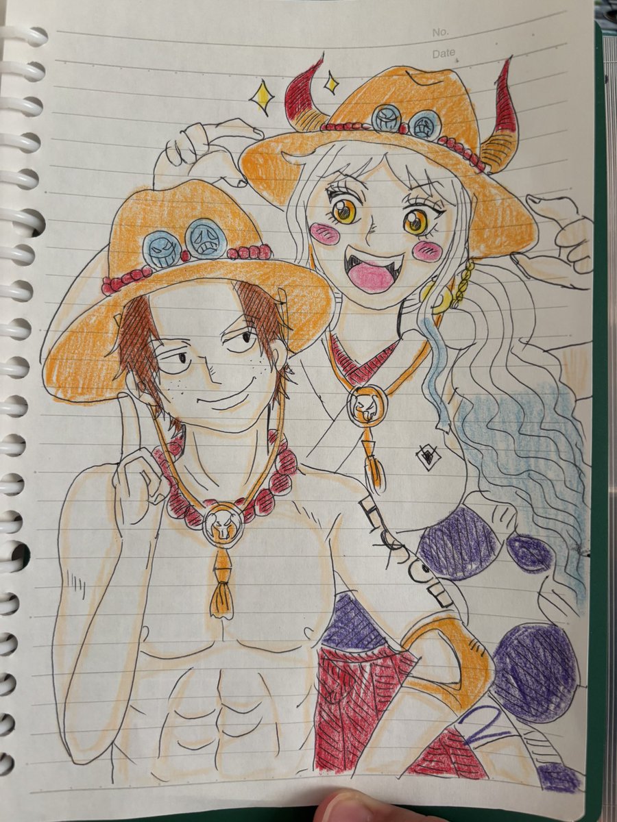 2022_sea_08's tweet photo. ヤマトとエース🔥
一発描き楽しい https://t.co/rFvQurhVtN