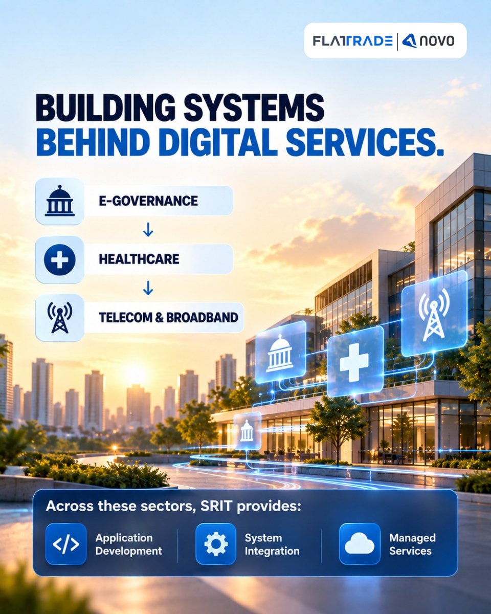 Flattradein's tweet photo. SRIT India IPO
An IT and IT-enabled services company providing digital solutions, application development and systems integration across healthcare, e-governance and telecommunications.
Apply: https://t.co/n2aGMGzlER
#SRITIndiaIPO #flattrade #novo #IPO #zerobrokerage https://t.co/YivllUArZG