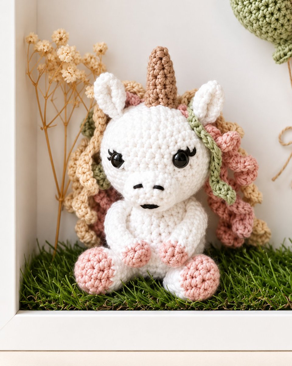 lafeecrochet's tweet photo. Quelques mailles, beaucoup de patience… et petit à petit la licorne prend vie.
J’aime particulièrement créer chaque élément au crochet pour former un petit univers doux et personnalisé. 🤍
Et vous, quel est le détail que vous préférez sur ce cadre ? 😊 https://t.co/PxEpjfXa5N