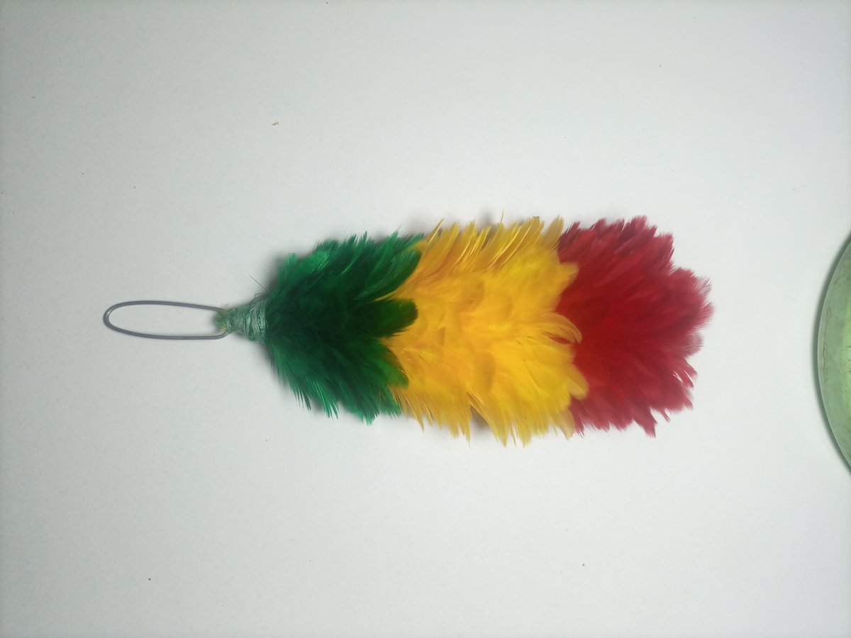 MaanImpex's tweet photo. Premium Tri-Color Feather Plume (Hackle) in vibrant Green, Yellow, and Red. Handcrafted using high-grade dyed feathers with a sturdy wire loop base, designed for military shakos, ceremonial helmets, busbies, and marching band caps.
  
​📩 Pakmaanimpex@gmail.com https://t.co/gegx2ikwRh