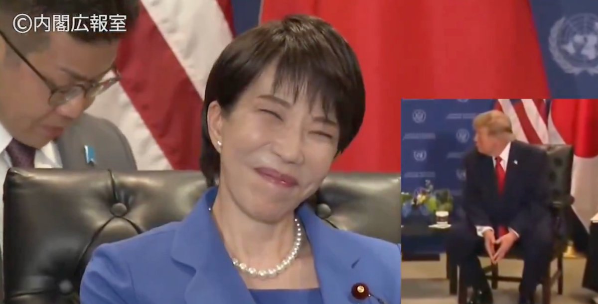 mas__yamazaki's tweet photo. こういう高市早苗のトランプへの全力媚び、みっともないだけでなく、もはや「みじめ」ですらある。全然トランプに相手にされてないことは明白で、うっとうしいと思われている可能性大。米中首脳会談でフライングタイガースに言及した事実がそれを示す。

高市に隷従する政治部記者も国民に有害です。 https://t.co/lioDh7FrKk