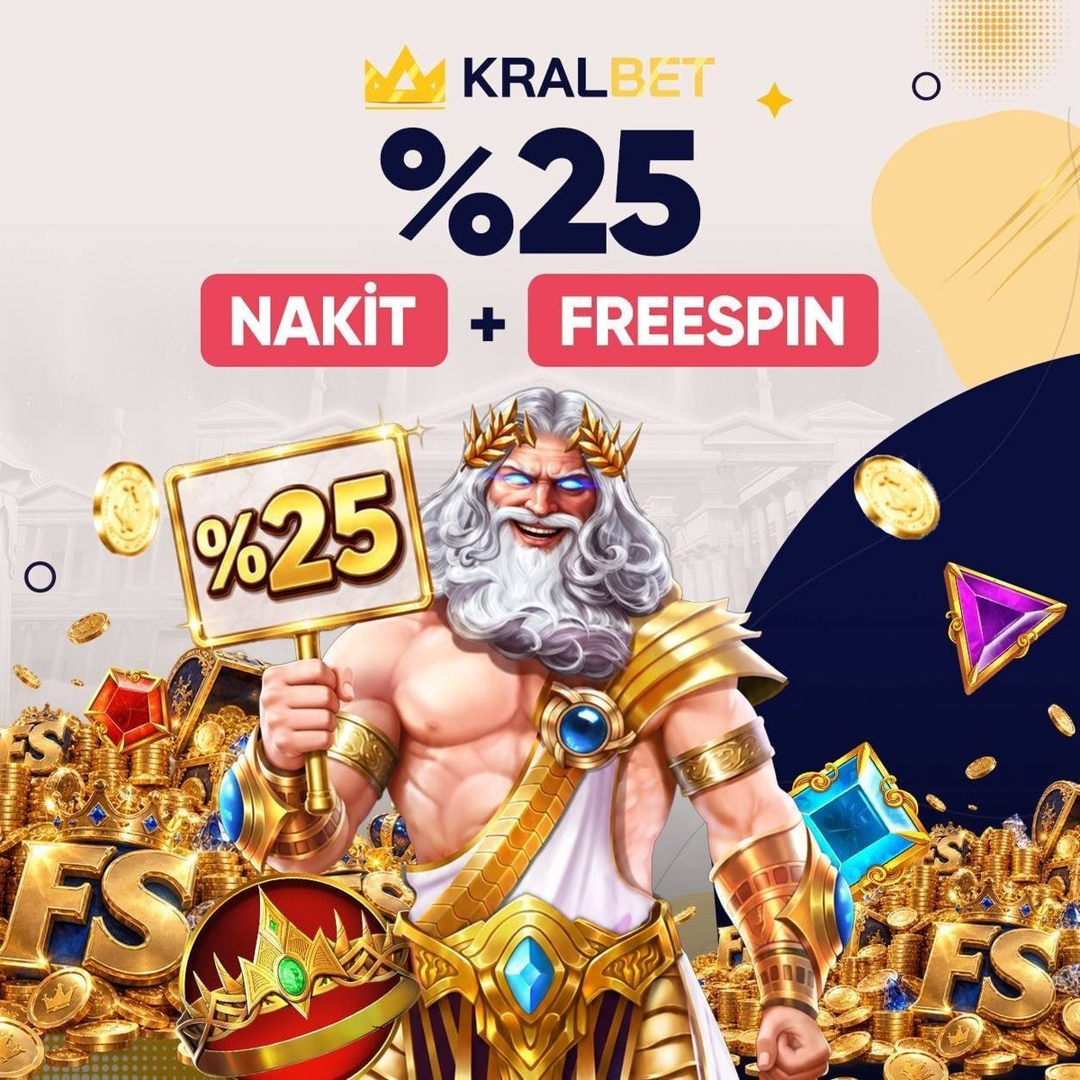 KayipBonusu_'s tweet photo. 🎁 %25 NAKİT + %25 FREESPIN FIRSATI SİZLERLE!

👑 Haftasonuna özel dev kampanya Kralbet’te!

💛#GatesofOlympus oyununda geçerli 500₺ değerinde tam 100 #FreeSpin + %25 Nakit fırsatını kaçırma!

💰 Min. 100₺ - Maks. 2000₺ yatırımlarınızda geçerli

Giriş📲 https://t.co/a9i6AMnl79 https://t.co/r7z2caFUH0