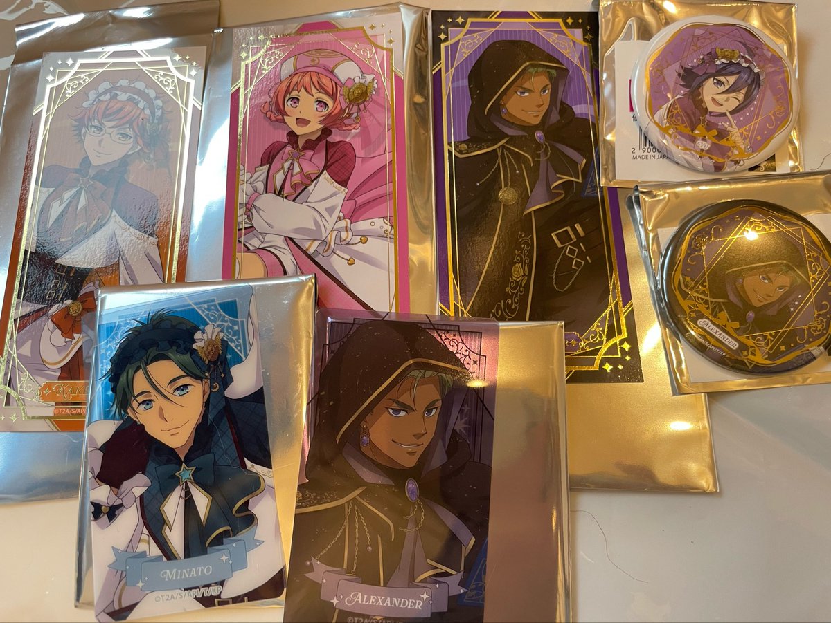 citronVRC's tweet photo. 【交換】KING OF PRISM 
アニメイトカフェスタンド　アニカフェ　キンプリ　特典コースター　箔押しチケット　缶バッジ　クリアカード

譲 カケル　レオ　アレク　ユウ　ミナト　
　　聖　アヰ

求　缶バッジ　シン　ルヰ
　　チケット　シン　ユウ
　　カード　ルヰ
　　コースタールヰ　タイガ https://t.co/gyfT1tMlAi