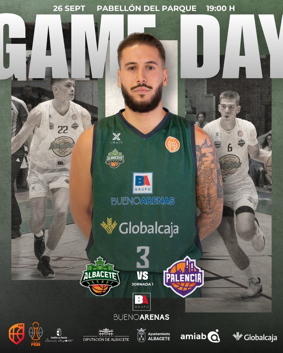 AlbaceteBasket's tweet photo. ¡Hoy empezamos un nuevo camino y lo hacemos con los nuestros en casa🔥!
🆚 @Palencia_Basket
🕕 19:00 horas
📍Pabellón del Parque
🎟️ Disponibles en nuestra página web y en taquilla
#quecomienceeljuego
#ruidoparqueruido https://t.co/2s6jE7S6Gl
