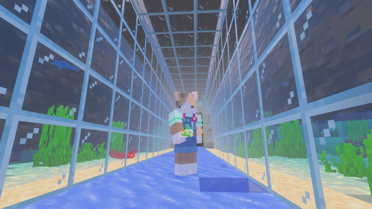 shinomamacraft's tweet photo. カメの島まで続く海中トンネル！
どうやって作るの？？

プレゼントいただきました💐✨
#BE街サバ https://t.co/G17uzonjor