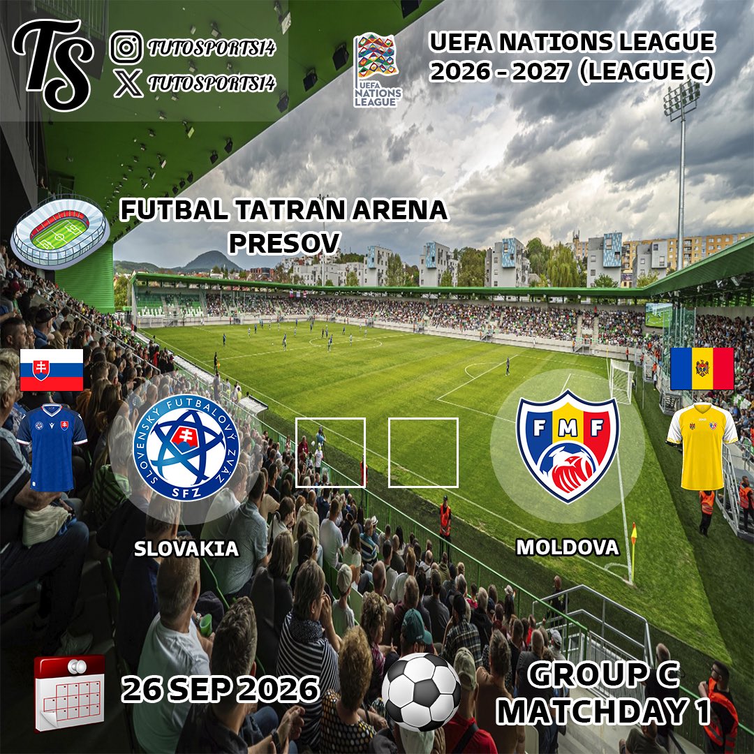 TutoSports14's tweet photo. #UNL 

LC/GA
San Marino 🇸🇲 vs Finland 🇫🇮
Albania 🇦🇱 vs Belarus 🇧🇾

LC/GC 
Faroe Islands 🇫🇴 vs Kazakhstan 🇰🇿
Slovakia 🇸🇰 vs Moldova 🇲🇩 https://t.co/2H8lJCE0OJ