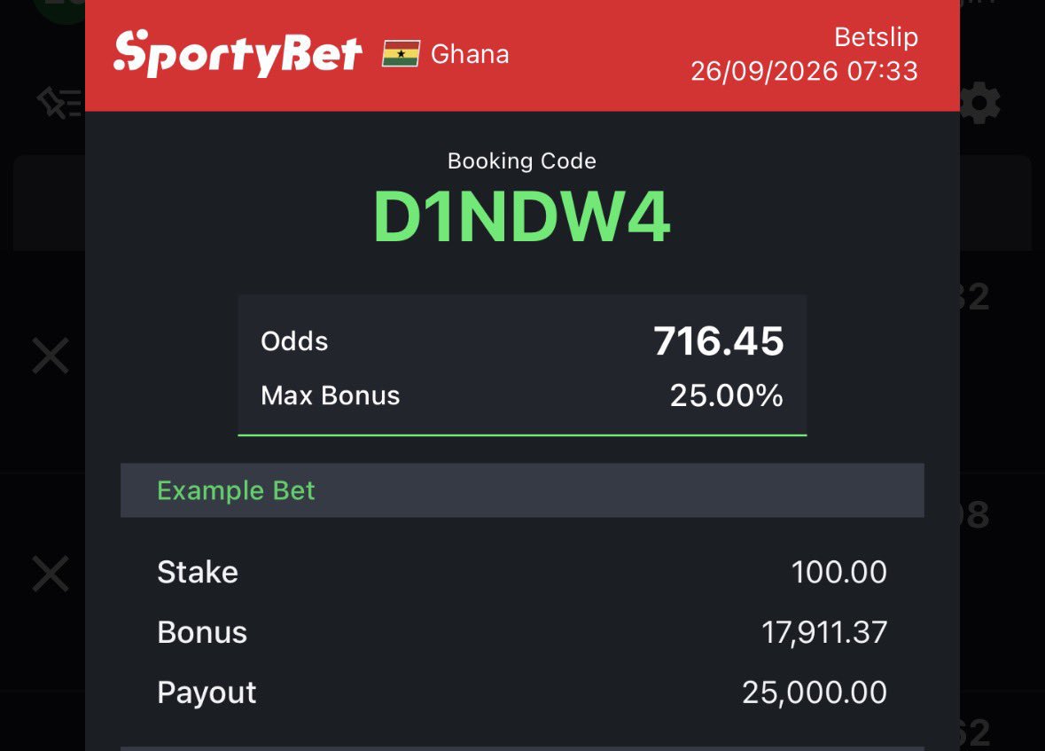 betsodds_'s tweet photo. Booked ✅

Code — D1NDW4 https://t.co/VVDUhwJvxo