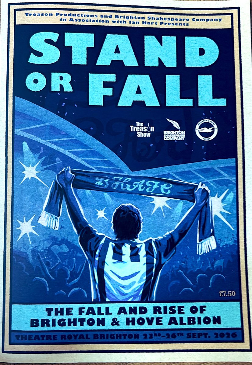 tonjpick's tweet photo. Brilliant show @BHAFC @StandorFallplay @TheatreRoyalBTN 💙🤍 https://t.co/X5leieJlAu