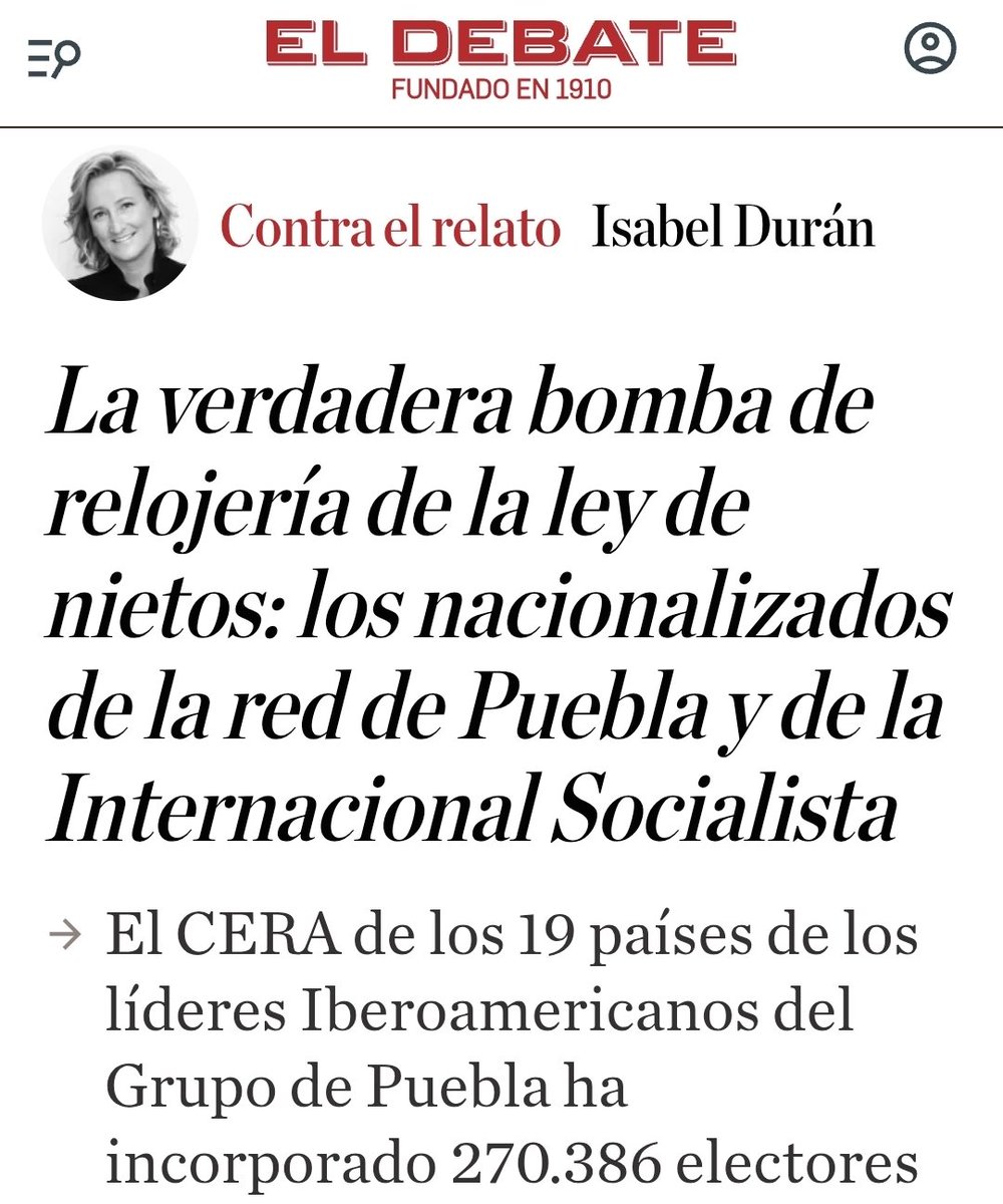 criaturina's tweet photo. EL ASALTO ELECTORAL 
EL PUCHERAZO, PARALIZADO

‼️‼️ El 60 % de los nuevos "nietos" nacionalizados han sido "pescados" por el PSOE en la red del Grupo de Puebla y de la Internacional Socialista. 

‼️‼️ El CERA de los 19 países de los líderes Iberoamericanos del Grupo de Puebla ha incorporado 270.386 electores desde la instrucción de Sofía Puente.