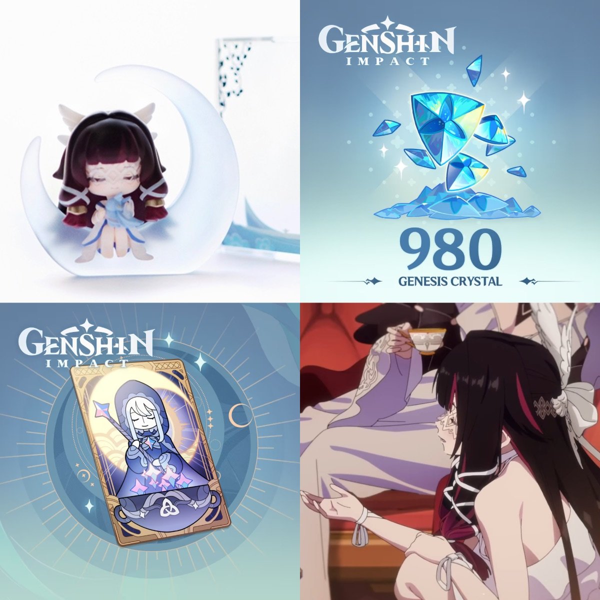 GenshinUniverse's tweet photo. Columbina HoYoLand figure, 980 GC &amp; Welkin giveaway!

• Follow me &amp; @houseofpaimon
• Comment which prize you want

Ends next week. good luck ♡ https://t.co/5KLQpklSBn