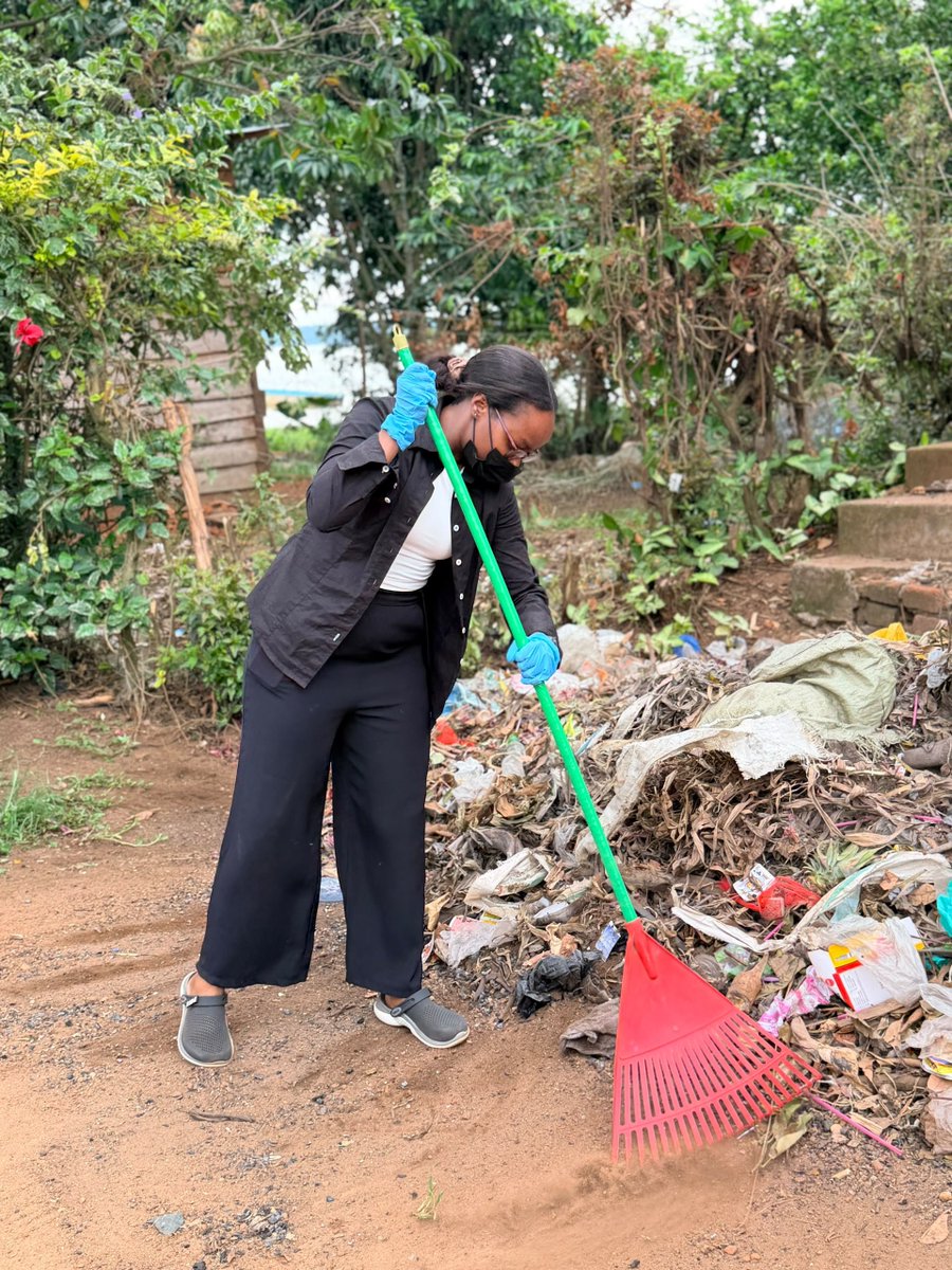 NatalineJKA's tweet photo. There's dignity in a clean environment, it speaks before we ever do. Today, as brooms sweep and hands join hands across our communities, we're not just clearing dirt, we're planting pride, discipline, and shared responsibility for the Uganda we're building together. Grateful to be part of this simple, powerful act of nationhood. 🧹🇺🇬 #NationalCleaningDay #CleanUganda