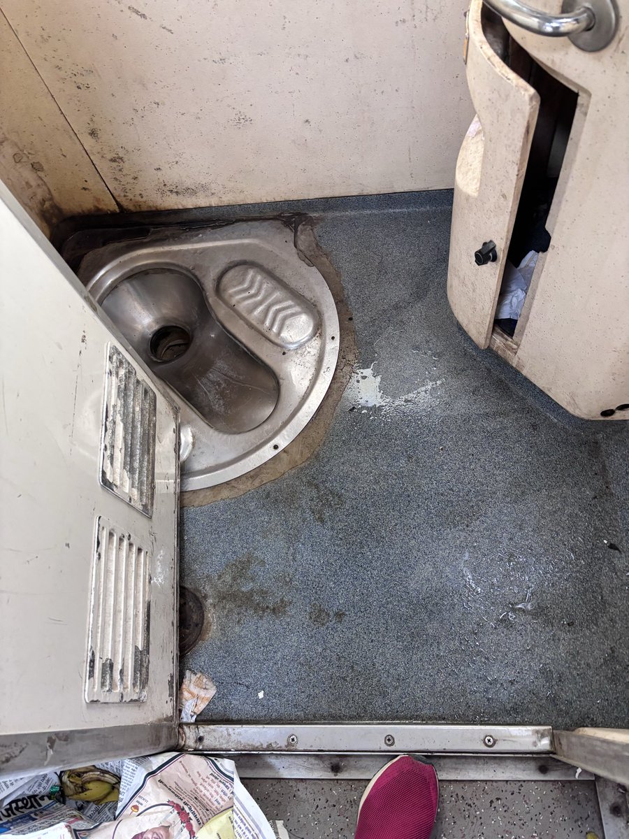 Mloremallige's tweet photo. @RailwaySeva @DrmChennai @drmmumbaicr @AshwiniVaishnaw you are struggling for the railways to function properly but the people below you are least bothered especially the agencies who carry on this job, this is in 3rd AC, imagine sleeper&amp; general compartments, we pay for comfort n cleanliness but we get this https://t.co/famgOOCDYa
