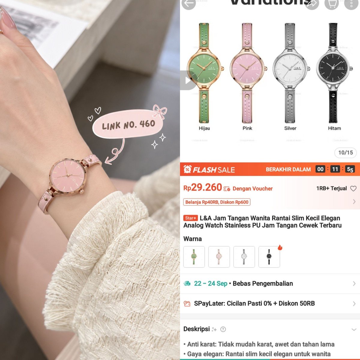 kepogoods's tweet photo. ✨ daily finds
okay... this watch is kinda cute. 👀⌚
buat yg suka aksesori simple tapi tetap keliatan niat.
#kepogoods #jamtangan #jamtangancewe #aesthatic

♡ swipe to see all items
🔗 shop this look ⤵️
https://t.co/LSRolijECG https://t.co/RXXxI7ViJh