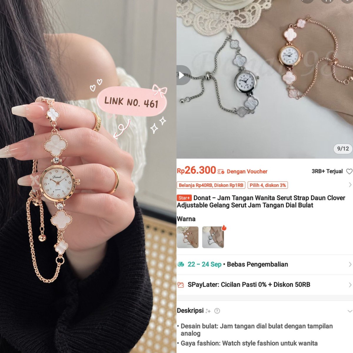 kepogoods's tweet photo. ✨ daily finds
okay... this watch is kinda cute. 👀⌚
buat yg suka aksesori simple tapi tetap keliatan niat.
#kepogoods #jamtangan #jamtangancewe #aesthatic

♡ swipe to see all items
🔗 shop this look ⤵️
https://t.co/LSRolijECG https://t.co/RXXxI7ViJh