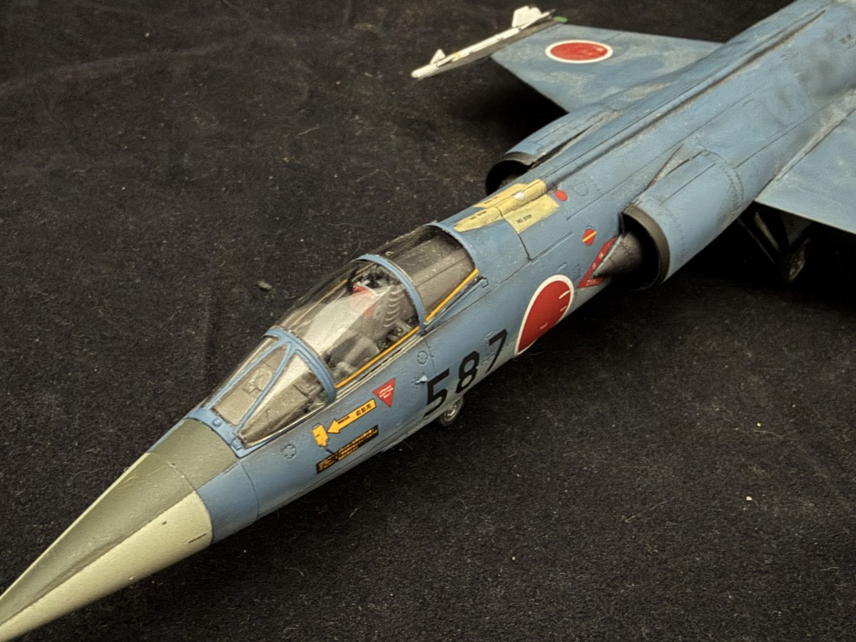 blackcat_leesan's tweet photo. ファインモールド1／72 F-104J“戦競“
発売されてからすぐに作り始めたはずが、ようやく完成です。相変わらず繊細なモールドとシャープな成形で作っていて感動です。
#ファインモールド
#スケールアヴィエーション
#ミナトバ https://t.co/elU87Af0aG