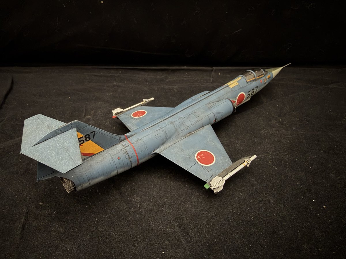 blackcat_leesan's tweet photo. ファインモールド1／72 F-104J“戦競“
発売されてからすぐに作り始めたはずが、ようやく完成です。相変わらず繊細なモールドとシャープな成形で作っていて感動です。
#ファインモールド
#スケールアヴィエーション
#ミナトバ https://t.co/elU87Af0aG