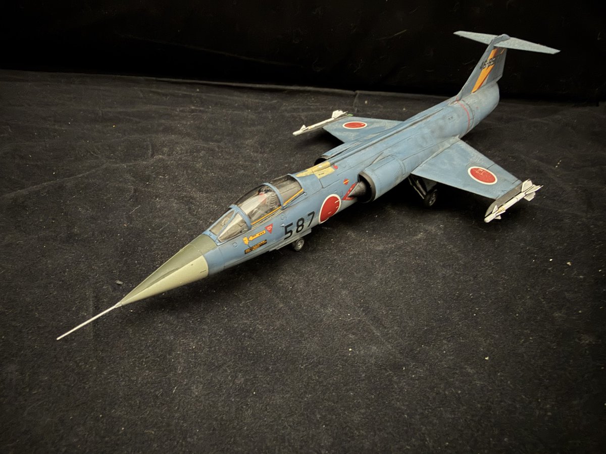 blackcat_leesan's tweet photo. ファインモールド1／72 F-104J“戦競“
発売されてからすぐに作り始めたはずが、ようやく完成です。相変わらず繊細なモールドとシャープな成形で作っていて感動です。
#ファインモールド
#スケールアヴィエーション
#ミナトバ https://t.co/elU87Af0aG