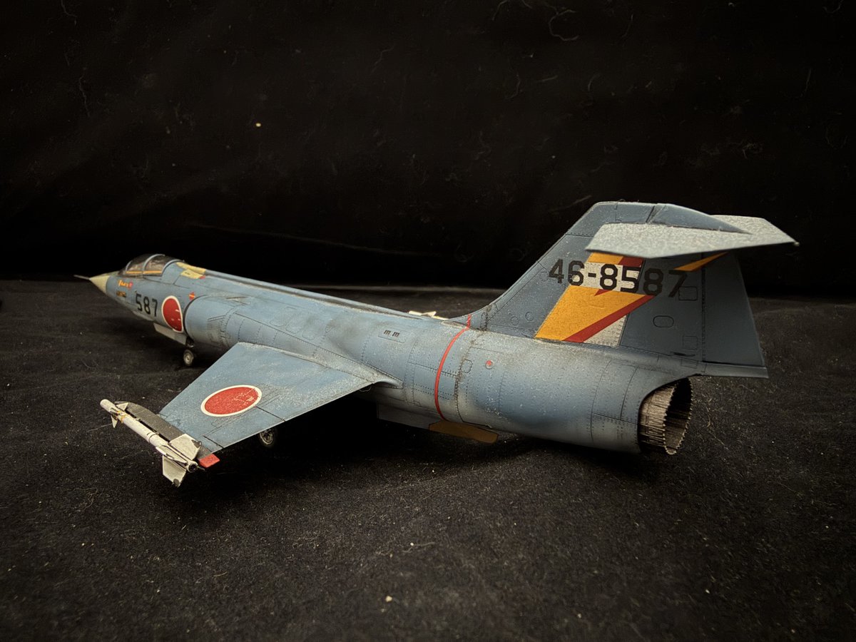 blackcat_leesan's tweet photo. ファインモールド1／72 F-104J“戦競“
発売されてからすぐに作り始めたはずが、ようやく完成です。相変わらず繊細なモールドとシャープな成形で作っていて感動です。
#ファインモールド
#スケールアヴィエーション
#ミナトバ https://t.co/elU87Af0aG