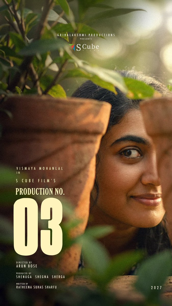 MoviePlanetMP's tweet photo. #VismayaMohanlal’s next project, directed by Arun Bose and produced by S Cube Films! 🎬✨ #rollingSoon https://t.co/ULaHfkWAYI