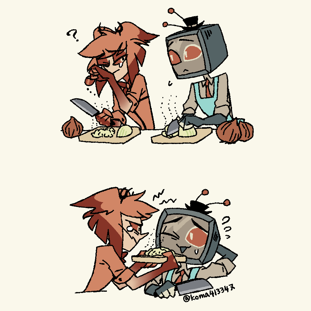 koma413347's tweet photo. 絵チャで描いたやつ。
レストラン・料理がテーマでした。
#SignalFriends
#HazbinHotelAlastor #HazbinHotelVox https://t.co/h7qPohSgZx