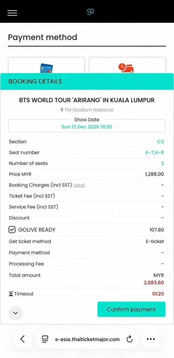 Stacyisherfr's tweet photo. WTS
I am selling tickets for BTS IN KUALA LUMPUR MALAYSIA 
CAT: VIP + SOUNDCHECK (C3)
Quantity: 3
Date: 13 Dec (Day 2)
RM1288
PM if interested
#BTSINKL #BTS https://t.co/ysH7y7ezsY