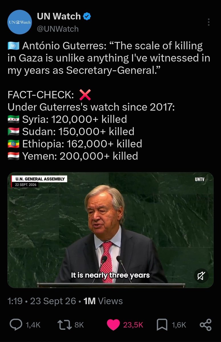 panbello1's tweet photo. 🇺🇳 The UN is morally bankrupt.....🤮

You're fired, nitwit @antonioguterres !!🖕 https://t.co/TqI4YIe53P