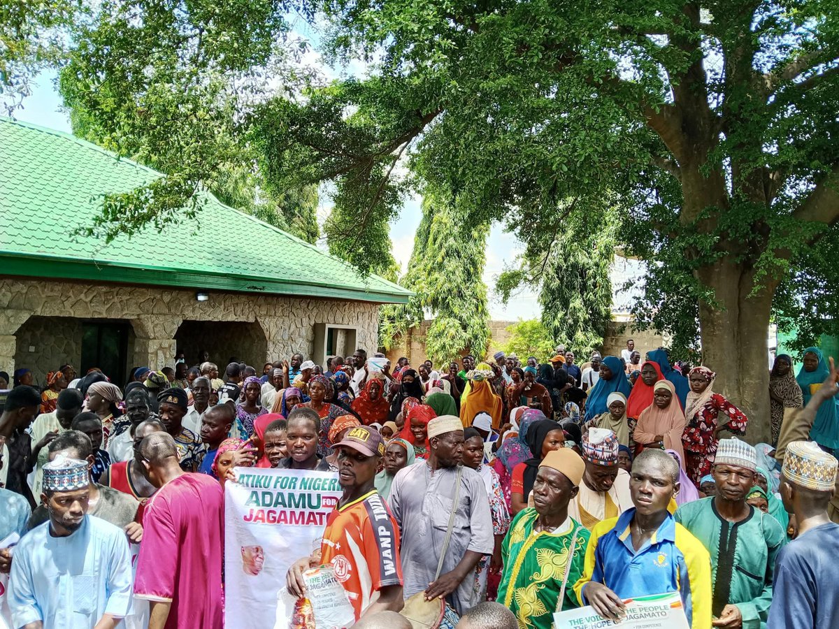 AdamuAtikuA's tweet photo. Alongside a team of elders, party leaders and community mobilizers, as part of our continued engagements ahead of our official campaign flag off, we were in Mayo-Belwa Local Government to engage with ADC stakeholders and supporters in the area.

As the candidate for Jada, Ganye, Mayo-Belwa and Toungo (JAGAMATO) Federal Constituency, I remain thankful for their support and solidarity. My simple message to them, as always, is this: I will not disappoint them.