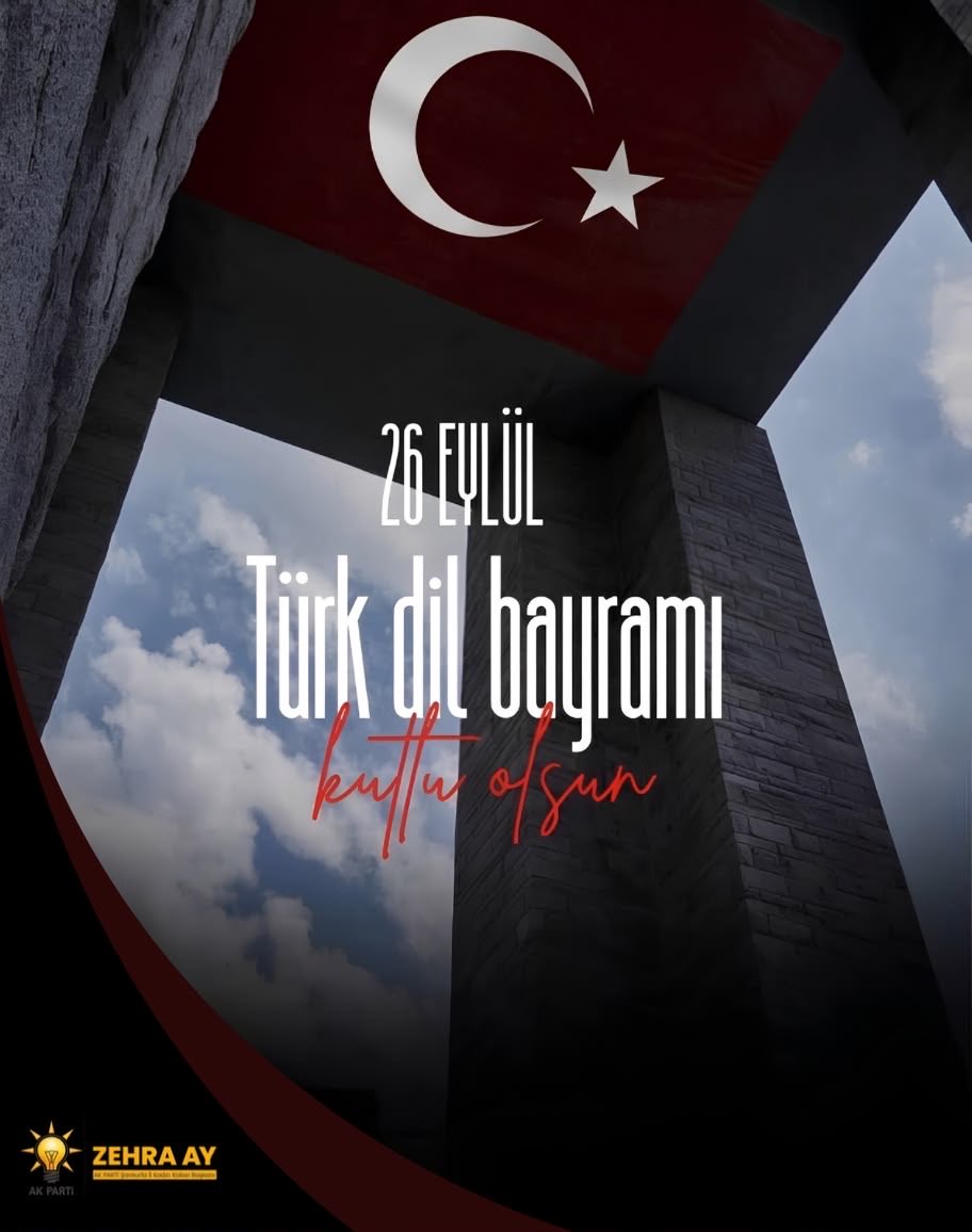 ZehraAy063's tweet photo. Dilimiz; tarihimizden geleceğimize uzanan en güçlü köprümüz, milletimizin ortak değeridir.

Türkçemizi yaşatmak, zenginleştirmek ve gelecek nesillere aktarmak hepimizin ortak sorumluluğudur.

26 Eylül Türk Dil Bayramı kutlu olsun. 🇹🇷 https://t.co/TS3Hsl1C5M