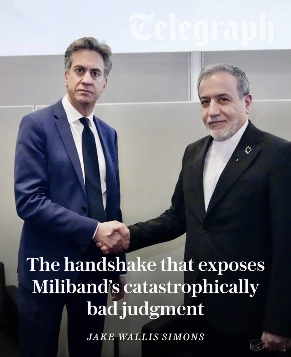 mehranha's tweet photo. @Ed_Miliband Shame you didn’t mention the thousands reportedly killed during Iran’s January protests when you shook hands with a senior commander of the regime. A more peaceful, accountable Iran could also mean less instability in the Middle East and less pressure on UK fuel prices. https://t.co/Q54DWYUJHS