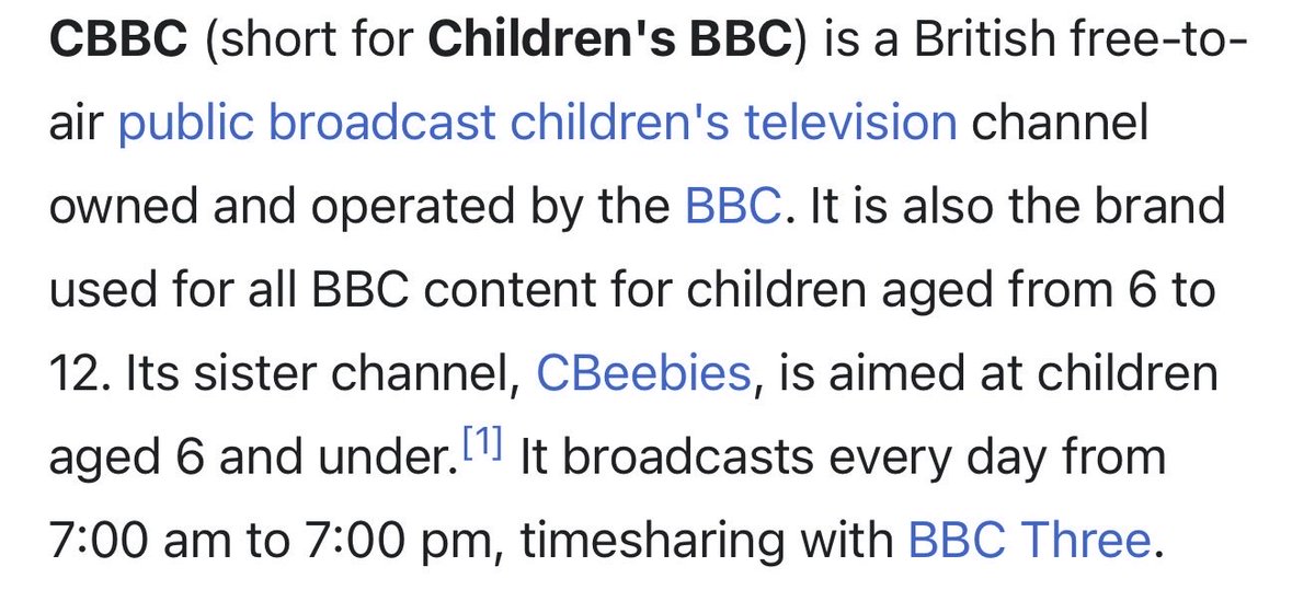 CraigJ719a's tweet photo. @Meridian1407 @TheCyberdevil Well done, you know what CBBC stands for but I’ll leave this here for you. https://t.co/TZFhgG8FUZ