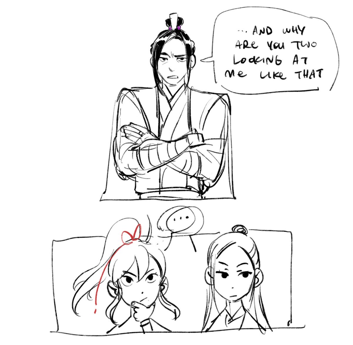 popplioikawa's tweet photo. if wei wuxian and wen qing really put their heads together and locked in for real i TRULY BELIEVE they CAN find a way to get jiang cheng pregnant https://t.co/jFPAB4RPhK