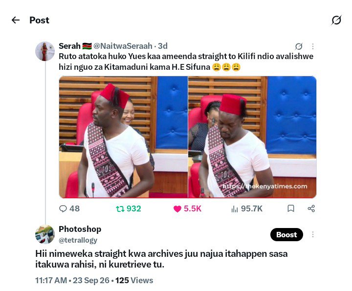 tetrallogy's tweet photo. @linc_ke3 It didn't take forever to happen, it was very predictable, wait and see photo in traditional coastal attires 😂 https://t.co/M4LWJt63Pv