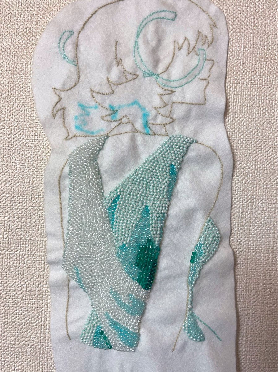 o_e_do_kintoto's tweet photo. カガリのドレスをビーズで刺繍しました！
可愛い！！！！

(((髪の毛もやります))) https://t.co/6iY4otBPR2