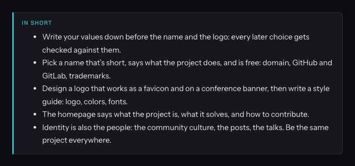 open_resource's tweet photo. Also new in the guide today: chapters open with "In short" and end with "Do this now", a checklist you can tick and copy as Markdown. Shorter URLs (old links still work), alt text on 20 images.

https://t.co/rJH0WPHyAq https://t.co/OIjrHZVay2