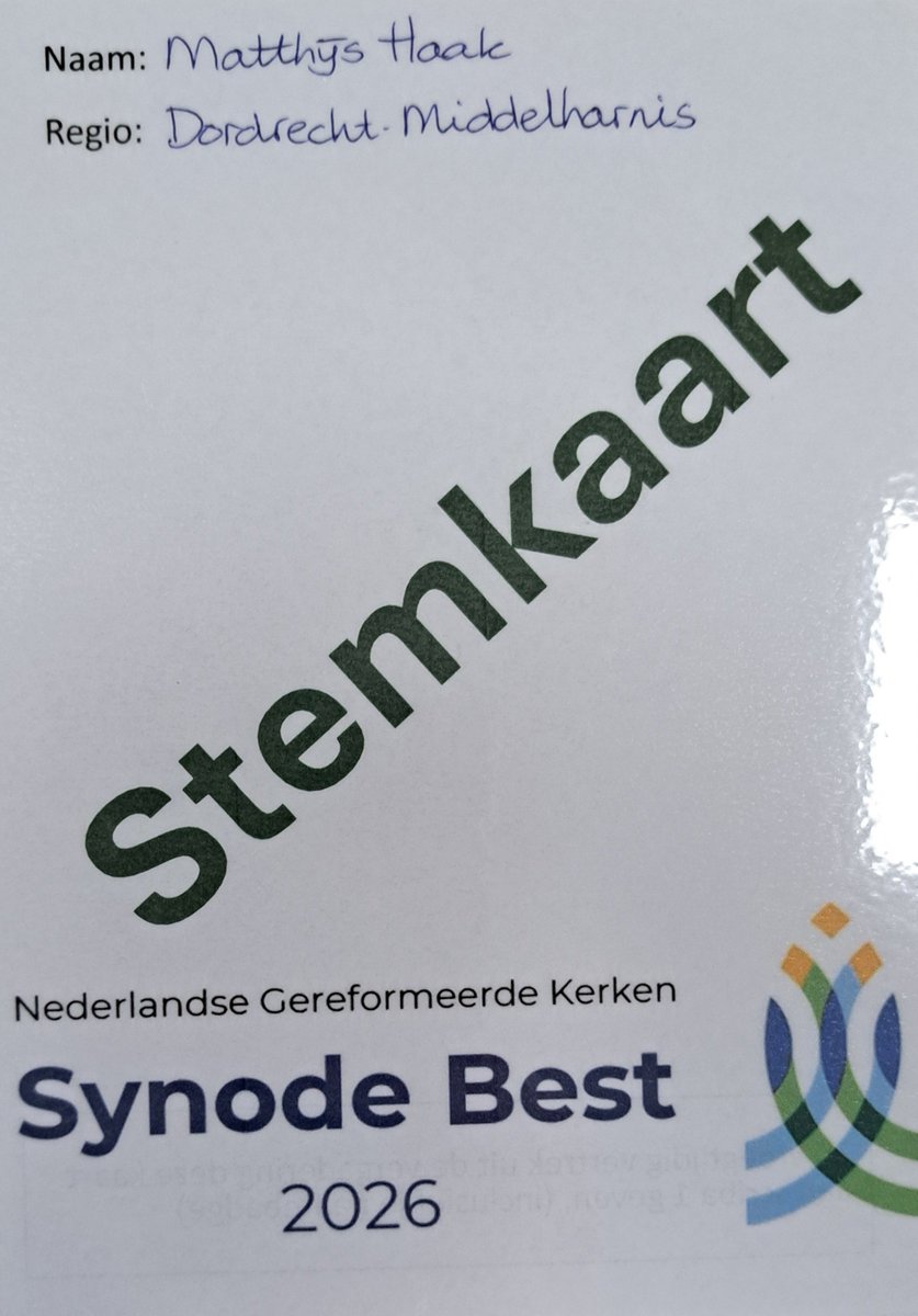 Dordtsedominee's tweet photo. De stemkaarten @synodebest zijn al gereed. https://t.co/GlCQvJkHTm