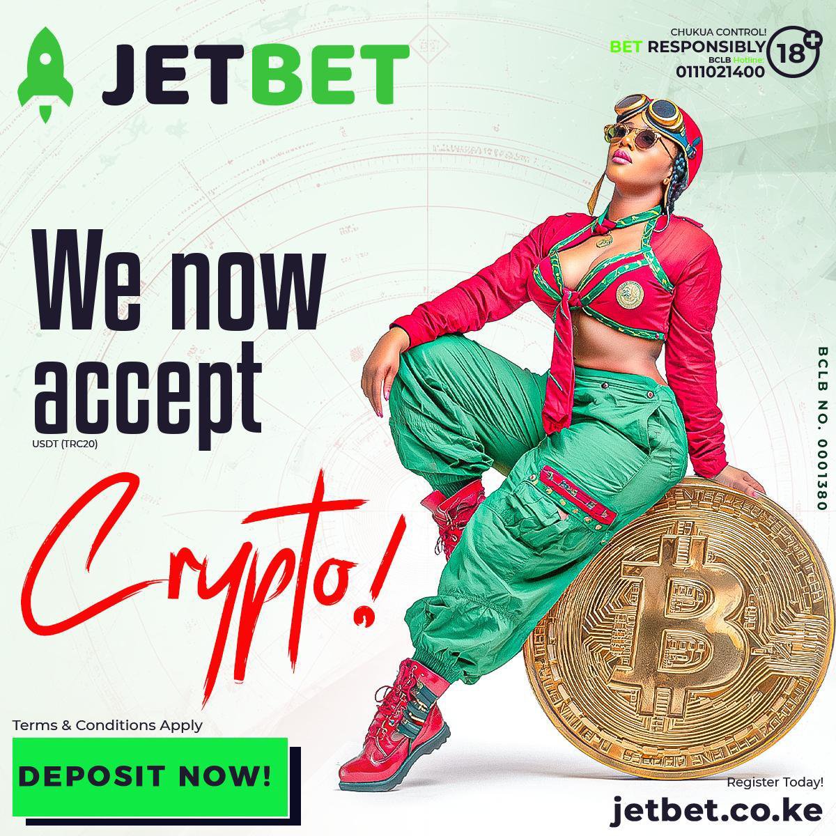 DaveKengabi's tweet photo. JetBet welcomes new users with 100% more on the first stake, doubling initial play. Fund via Crypto or Paybill 555573. Visit https://t.co/MwwzAurZjV to start winning today.
JetBet WinPesa. #JetBetMagic. https://t.co/TFxRerwhCd