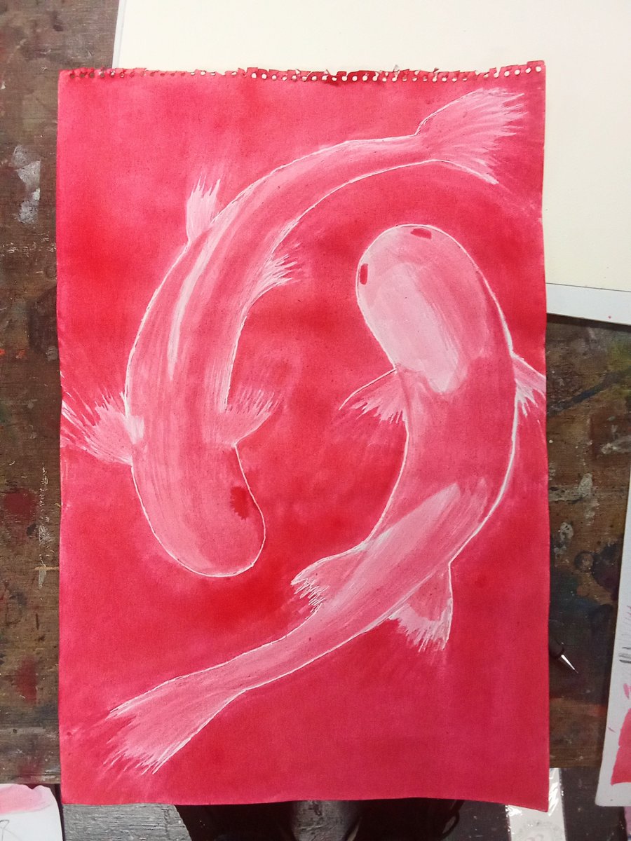 Arksines's tweet photo. Ink washing is fun https://t.co/cddEk823De