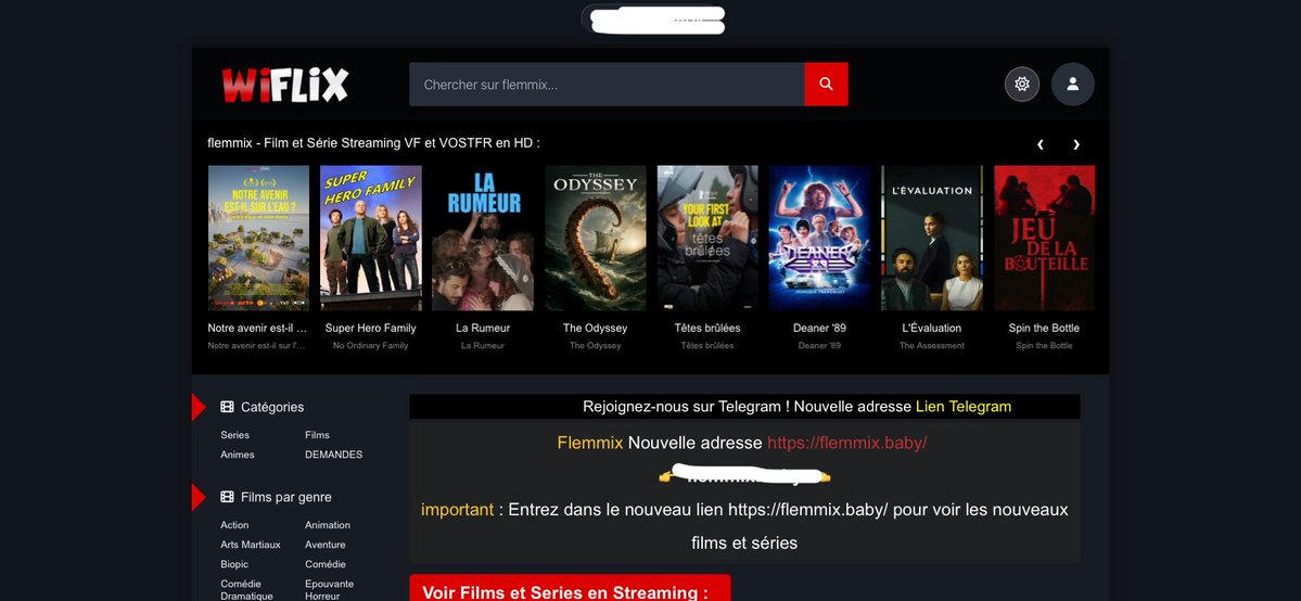 wiflixfr's tweet photo. 🎬�� Hello la communauté Flemmix ⭐

Nous avons ajoutés la possibilité de changer le theme pour le passer en « mode sombre »

Lien en bio
Telegram : wiflix2025
 
#Wiflix #Flemmix #Streaming #AccèsOfficiel #Catalogue2025 #VFetVOSTFR #Multimédia https://t.co/vIzQ6ug3ic
