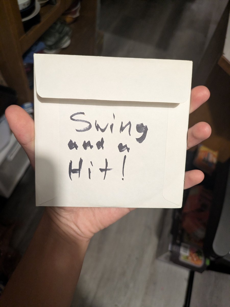 brookiecookiezz's tweet photo. grandfather made me a new #SwingAndAHit cd #SwingAndAHit this one is quite a zinger https://t.co/5n8wBp5Ztl